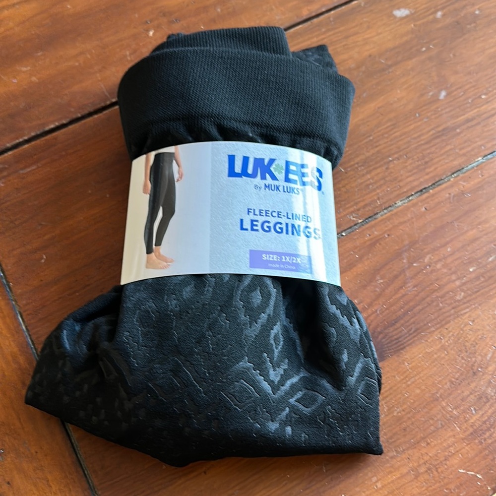 Luk-ees Fleece lined leggings plus size